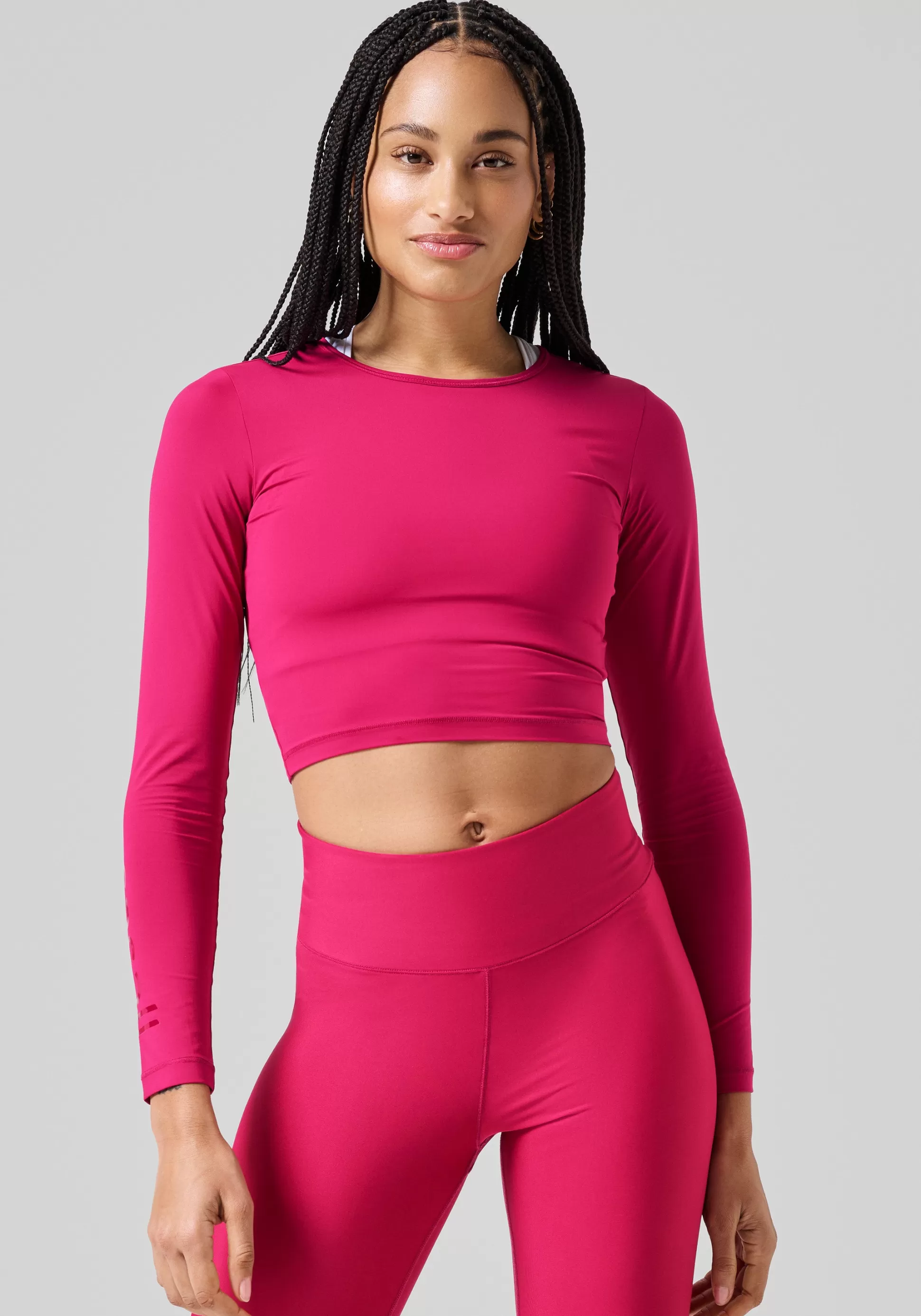 Casall Gensere | Crop Tops>Graphic Crop Long Sleeve -
